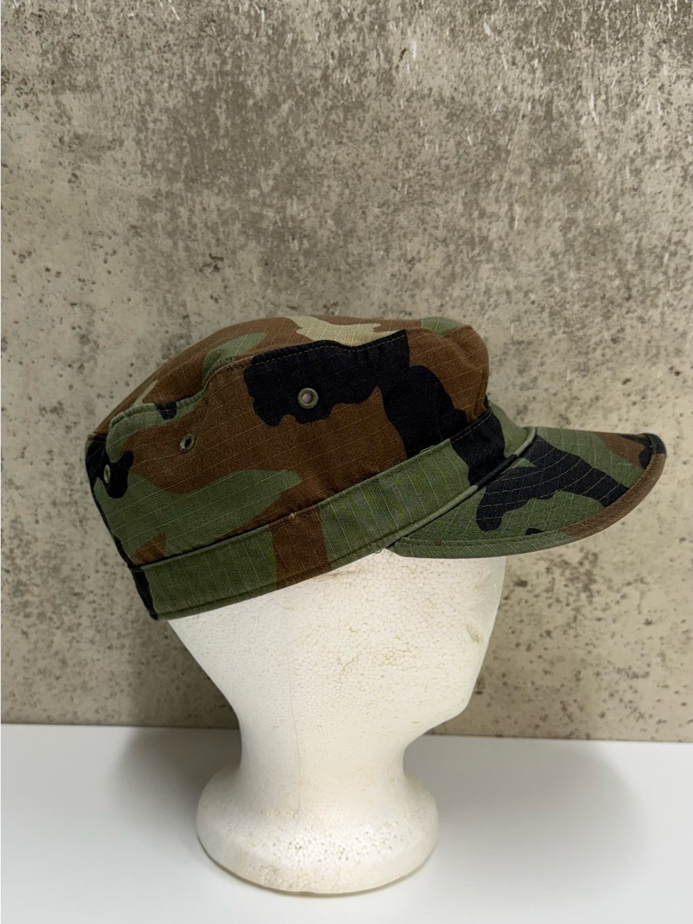 Vintage USGI Woodland Camo BDU Patrol Cap Size 7 1/4